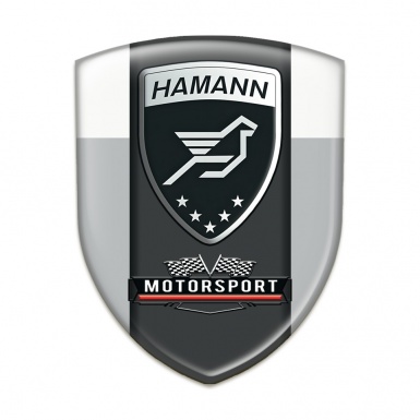 Hamann Tuning Emblem Grey White with Black Logo Panel 