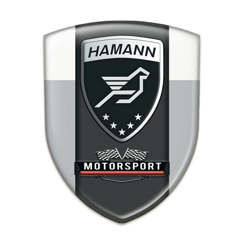 Hamann Tuning Emblem Grey White with Black Logo Panel 
