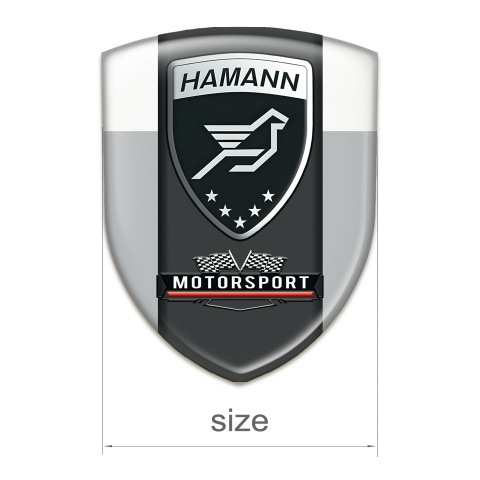 Hamann Tuning Emblem Grey White with Black Logo Panel 
