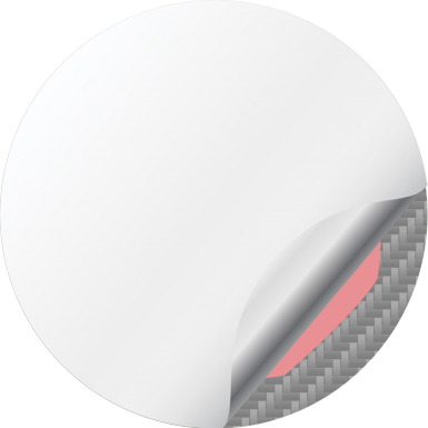 MG Emblems for Wheel Center Caps Carbon Red Logo