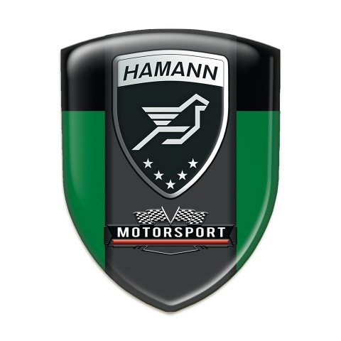 Hamann Self Adhesive Emblem Logo Green Black with Graphite logo Panel 