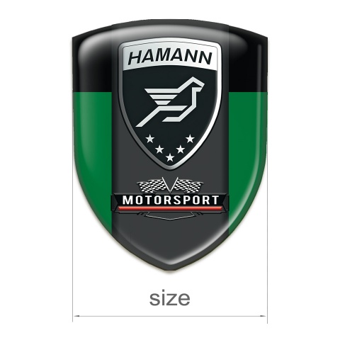 Hamann Self Adhesive Emblem Logo Green Black with Graphite logo Panel 