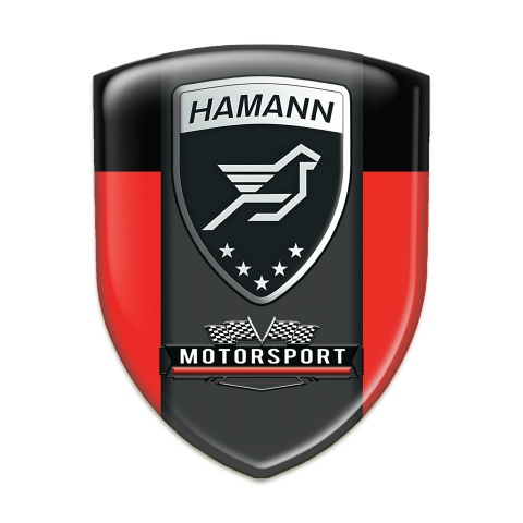 Hamann Domed Emblem red Black with Graphite Logo Panel 