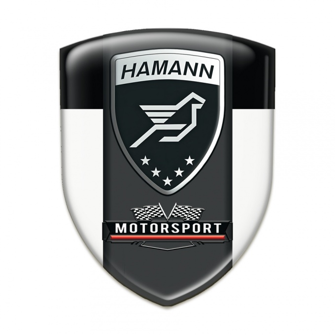 Hamann Emblem Interior White Black and Graphite Logo Panel 