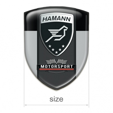 Hamann Tuning Badge Grey Black with Graphite Logo Panel 