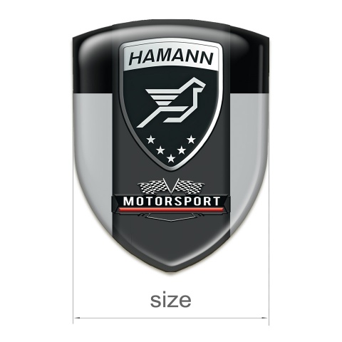 Hamann Tuning Badge Grey Black with Graphite Logo Panel 