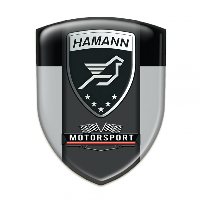 Hamann Tuning Badge Grey Black with Graphite Logo Panel 