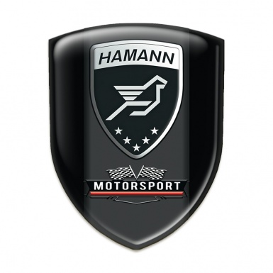 Hamann Car Accessories Badge Black Base with Graphite Logo Panel 