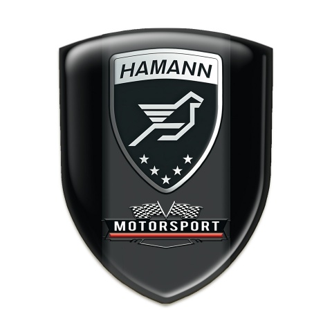 Hamann Car Accessories Badge Black Base with Graphite Logo Panel 