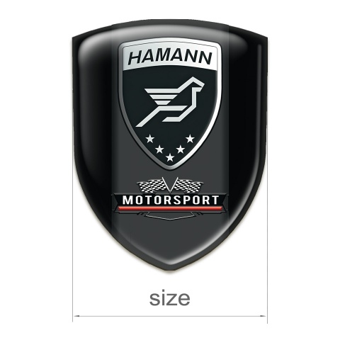 Hamann Car Accessories Badge Black Base with Graphite Logo Panel 