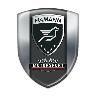 Hamann Self Adhesive Car logo Emblem Silver with Black Logo Panel 