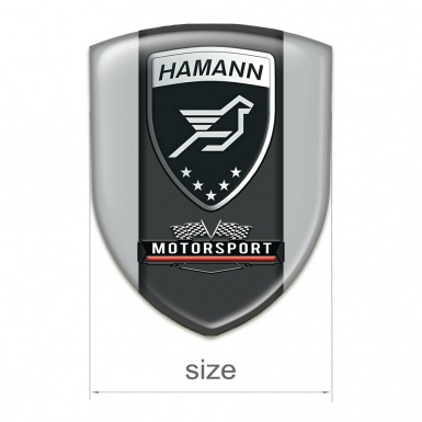 Hamann Car Interior Badge Grey with Black logo Panel 