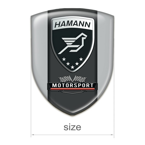 Hamann Car Interior Badge Grey with Black logo Panel 