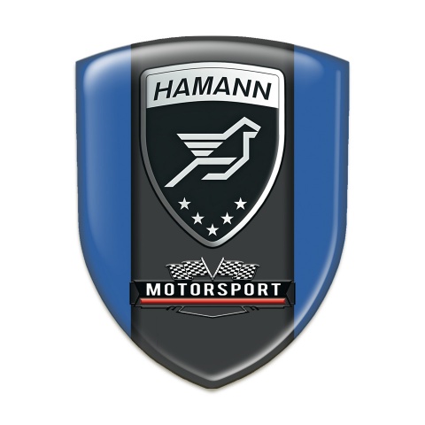 Hamann Silicone Badge Blue with Black logo Panel 
