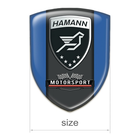 Hamann Silicone Badge Blue with Black logo Panel 