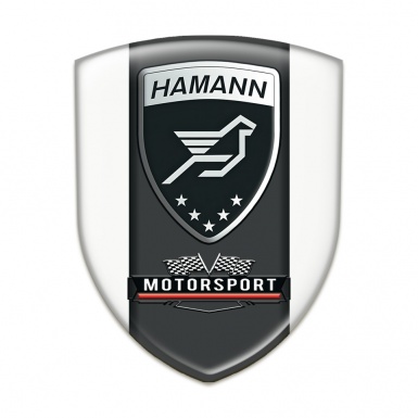 Hamann Auto Emblem White with Black logo Panel 