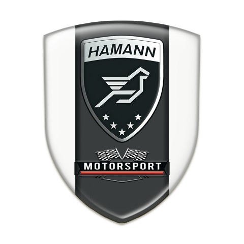 Hamann Auto Emblem White with Black logo Panel 
