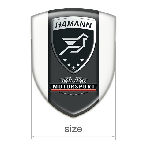 Hamann Auto Emblem White with Black logo Panel 