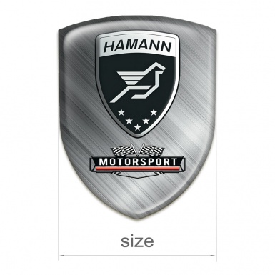 Hamann Emblem Badge Logo Polished Metal Motorsport Edition 