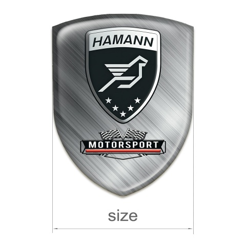 Hamann Emblem Badge Logo Polished Metal Motorsport Edition 