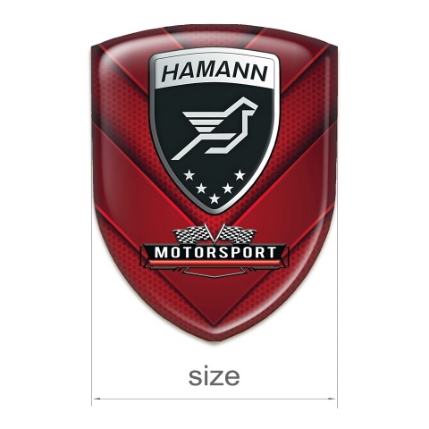 Hamann Tuning Emblem Red V Shape Elements Motorsport Style 