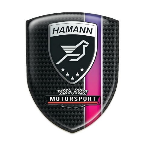 Hamann Self Adhesive Emblem Logo Black with Purple Band Motorspot Style 