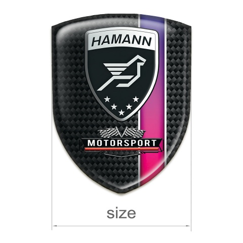 Hamann Self Adhesive Emblem Logo Black with Purple Band Motorspot Style 
