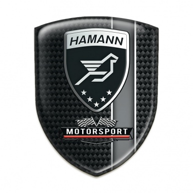 Hamann Domed Emblem Black Base with Grey Tape Motorsport Type 