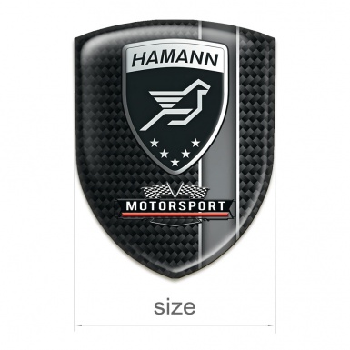 Hamann Domed Emblem Black Base with Grey Tape Motorsport Type 