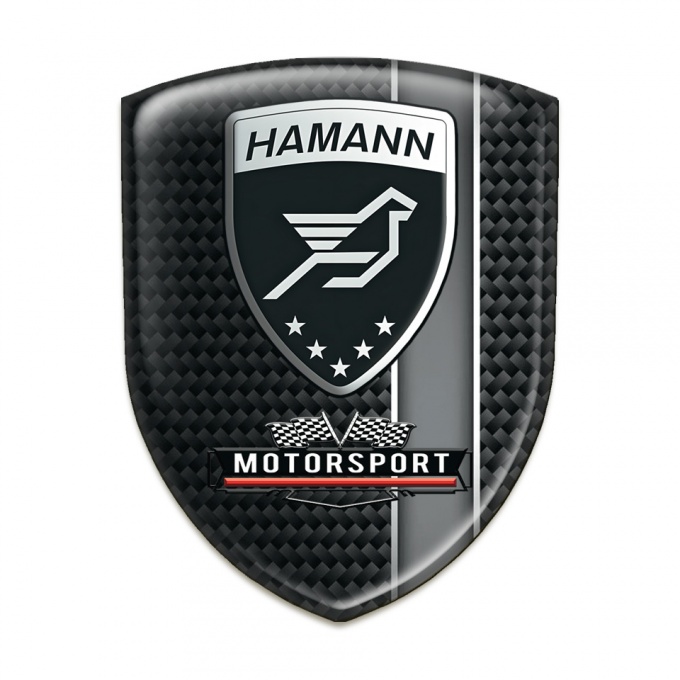 Hamann Domed Emblem Black Base with Grey Tape Motorsport Type 