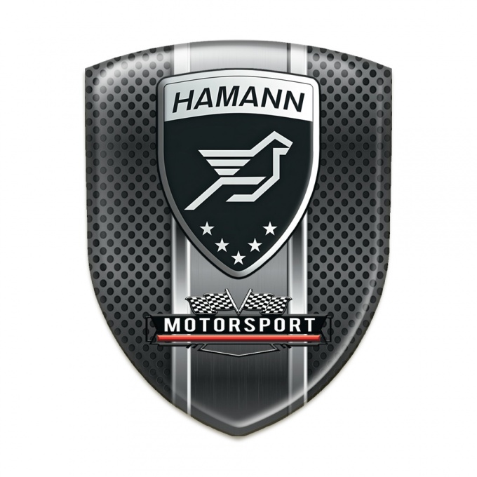 Hamann Self Adhesive Emblem Logo dark Perforated Base Style 