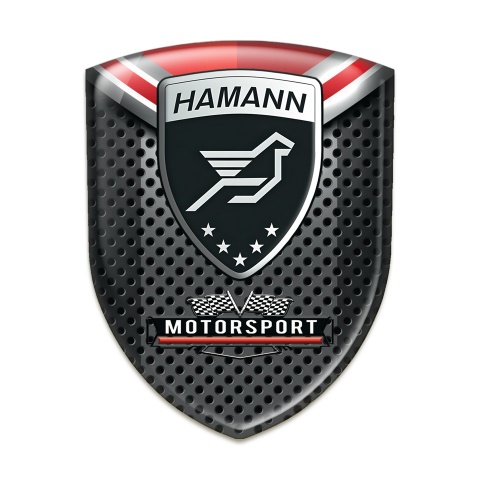 Hamann Emblem Exterior Perforated base with Red Fragment 