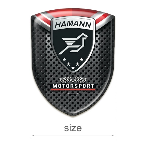 Hamann Emblem Exterior Perforated base with Red Fragment 