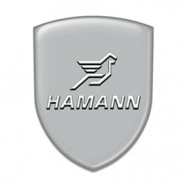 Hamann Self Adhesive Emblem Logo Grey Base White Logo 