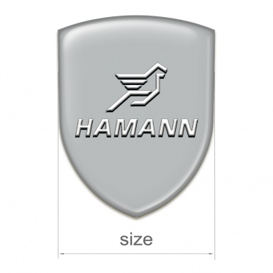 Hamann Self Adhesive Emblem Logo Grey Base White Logo 