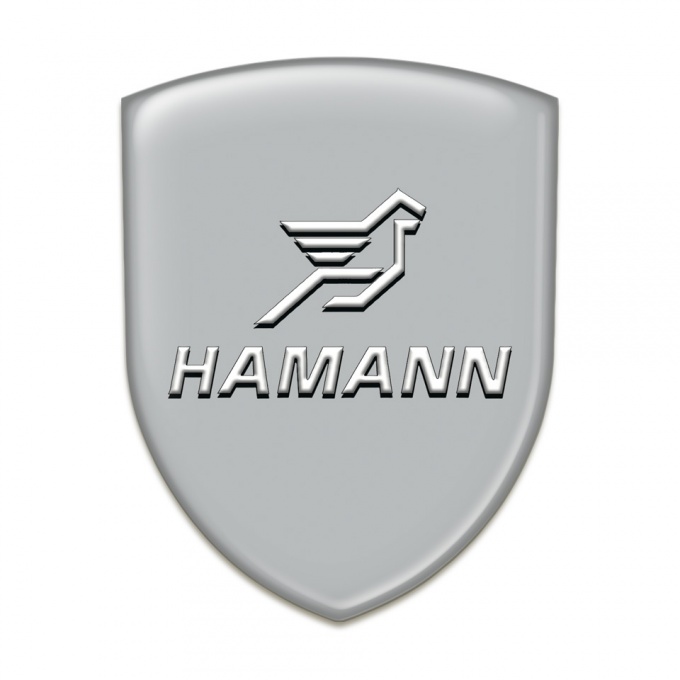 Hamann Self Adhesive Emblem Logo Grey Base White Logo 