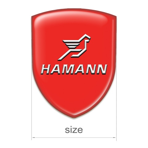 Hamann Domed Emblem Red Base Classic Logo 