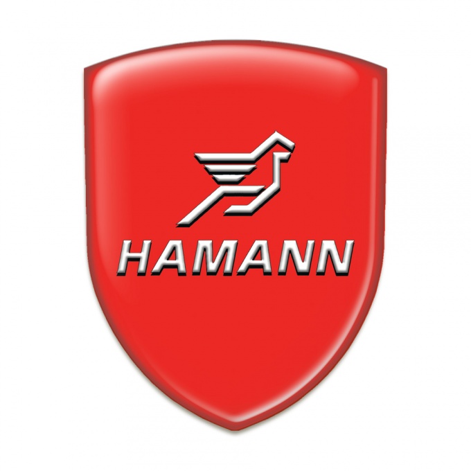 Hamann Domed Emblem Red Base Classic Logo 