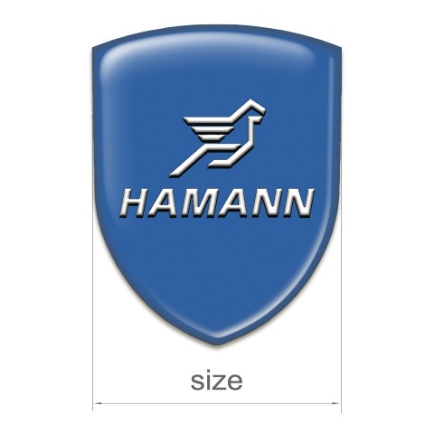 Hamann Silicone Emblem Blue Base Classic Logo 