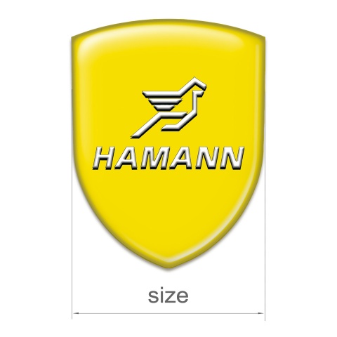 Hamann Resin Sticker Yellow basde Classic Logo 