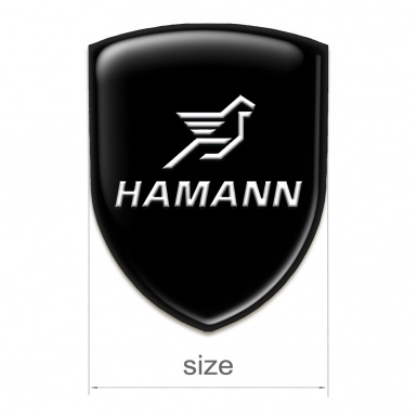 Hamann 3D Gel Emblem Black Base Classic Logo 