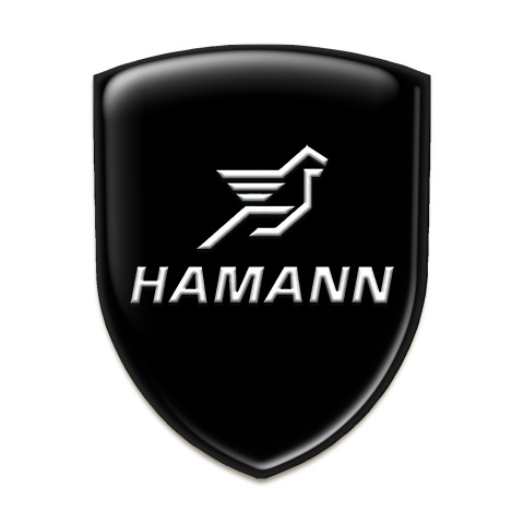 Hamann 3D Gel Emblem Black Base Classic Logo 