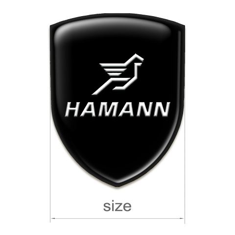 Hamann 3D Gel Emblem Black Base Classic Logo 