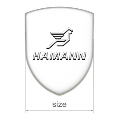 Hamann Emblem Exterior White Base Classic logo 
