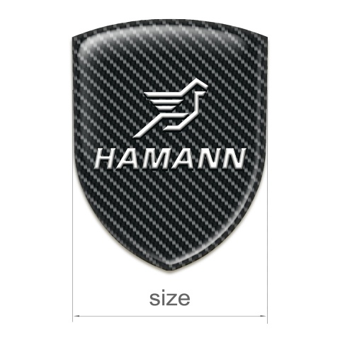 Hamann Car Accessories Badge Black Carbon with Classic Logo 