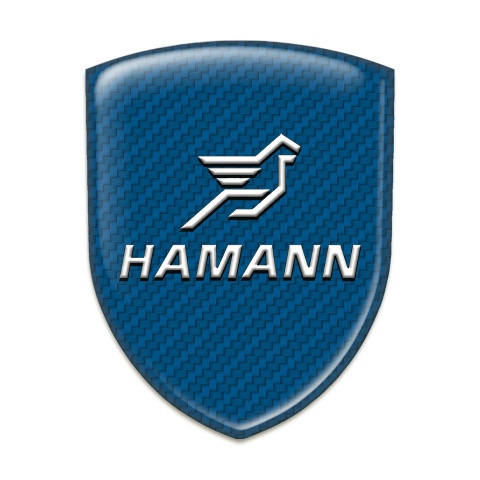 Hamann Self Adhesive Car logo Emblem Navy Blue Carbon with Classic Logo 