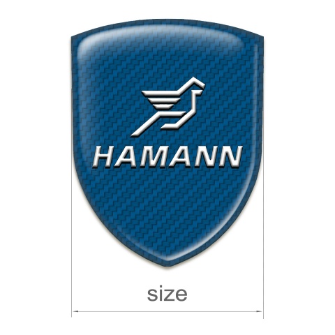 Hamann Self Adhesive Car logo Emblem Navy Blue Carbon with Classic Logo 