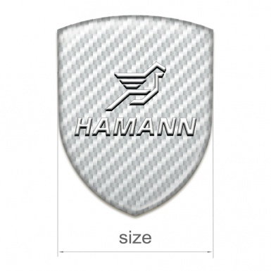 Hamann Tuning Emblem White Carbon Base White Logo 