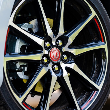 MG Wheel Emblems for Center Caps Red 3D Logo