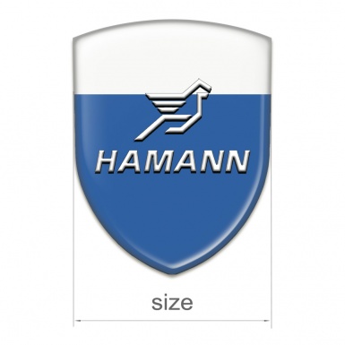 Hamann Silicone Emblem Blue White Base White Logo 